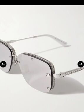 Dior Silver Rimless Sunglasses with Mirrored Lenses